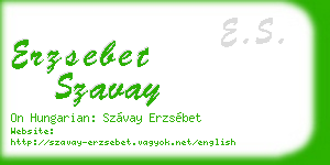 erzsebet szavay business card