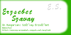 erzsebet szavay business card